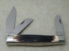 Queen Steel #49 USA Imitation Winterbottom Bone Large Stockman Knife c.1972 