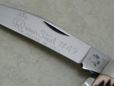 Queen Steel #49 USA Imitation Winterbottom Bone Large Stockman Knife c.1972 