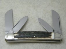 Hen & Rooster Bertram Cutlery Solingen Germany 224DS Stag Tobacco Congress Knife c.1994