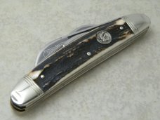 Hen & Rooster Bertram Cutlery Solingen Germany 224DS Stag Tobacco Congress Knife c.1994