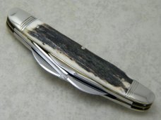 Hen & Rooster Bertram Cutlery Solingen Germany 224DS Stag Tobacco Congress Knife c.1994