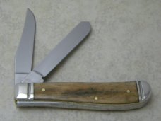 Case XX USA 2005 Appaloosa Bone 6207 SS Mini Trapper Legend's Knife