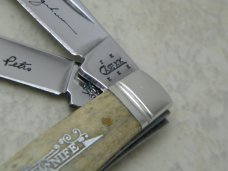 Case XX USA 2005 Appaloosa Bone 6207 SS Mini Trapper Legend's Knife