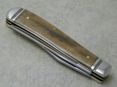Case XX USA 2005 Appaloosa Bone 6207 SS Mini Trapper Legend's Knife