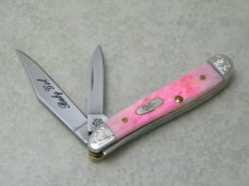 Case XX USA 2007 Blue / Pink Bone 6220 SS Baby Girl / Baby Boy Magicians Peanut Knife