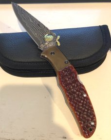 Spyderco C10JBOP Endura with Polished Orange Jigged-Bone Scales
