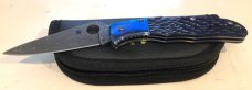 Spyderco Limited Number Sprint Run Endura C10JBBP with Blue-Colored Jigged-Bone Handle
