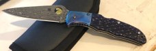 Spyderco Limited Number Sprint Run Endura C10JBBP with Blue-Colored Jigged-Bone Handle