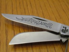 Case XX 1977 Blue Scroll Stag Handle Stockman Pattern # 5347HP SSP