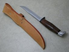Case XX USA 1965-69 Stacked Leather 316-5 Fixed Blade Sheath Knife