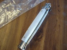 Renzo Beltrame 11" Stiletto Dagger Automatic Swivel Bolster White Pearlex Handles Beauty!