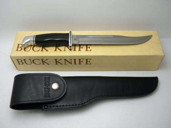 Buck 120 USA Black The General Fixed Blade Hunting Sheath Knife in Box - Early 1970's