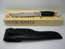 Buck 120 USA Black The General Fixed Blade Hunting Sheath Knife in Box - Early 1970's
