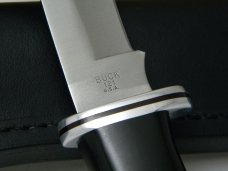 Buck 121 USA Black Fisherman Fixed Blade Hunting Sheath Knife in Box - Pre-1986