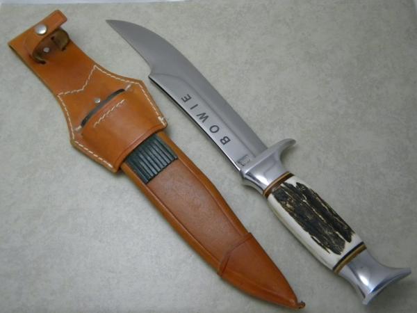 Edge Brand Solingen Germany Stag Gator Hunter Fixed Blade Sheath Knife