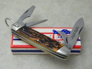 Camillus New York USA Sword Brand 1976 Imitation Stag #97 Camp Scout Utility Knife NIB