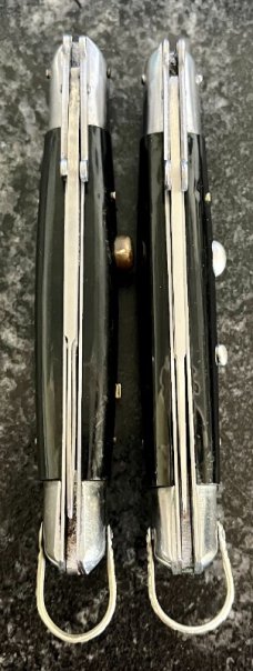 3 Rizzuto Estileto Milano Switchblade Knives, Used 