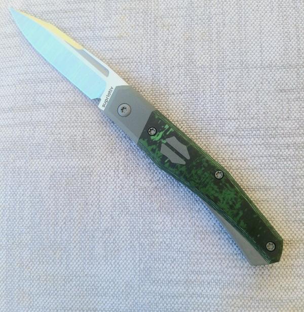 Suprlativ Infidel Slipjoint..Jungle Fat Carbon and M390..Linerlock....Oeser/Pena/Garcia Collaboratio