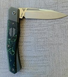 Suprlativ Infidel Slipjoint..Jungle Fat Carbon and M390..Linerlock....Oeser/Pena/Garcia Collaboratio