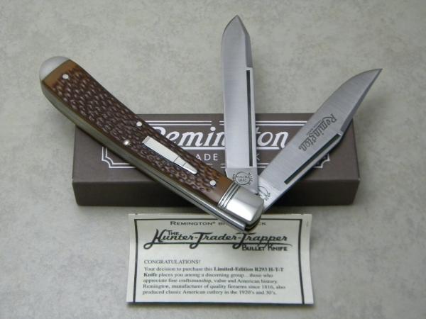 Remington UMC USA 1998 Delrin R293 Bullet Hunter-Trader-Trapper Knife in Box Remington UMC USA 1998 Delrin R293 Bullet Hunter-Trader-Trapper Knife in Box