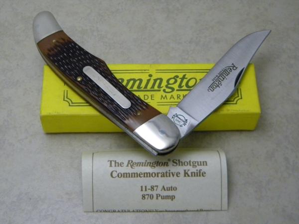 Remington 1990 Shotgun Commemorative Delrin R870 Folding Hunter Knife in Box Remington 1990 Shotgun Commemorative Delrin R870 Folding Hunter Knife in Box