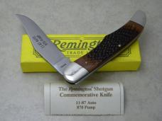 Remington 1990 Shotgun Commemorative Delrin R870 Folding Hunter Knife in Box