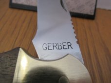 Gerber Wood Handle Folding Lock Back Model Magnum
