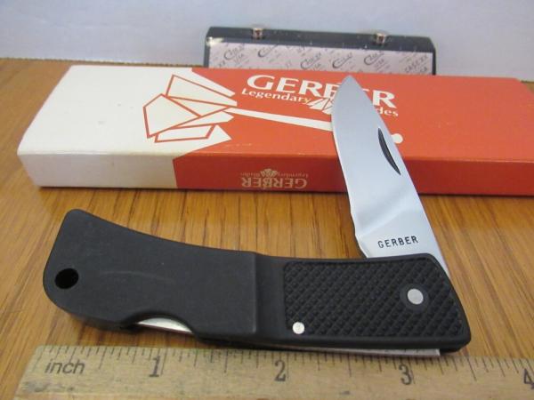 Gerber LST Clip Point Black Textured Handle 