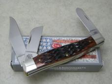 Case XX USA 2011 Chestnut Bone Silver Script 6375 Stockman Knife in Box