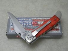 Case XX USA 2003 Red Bone 61265LC SS Mid Folding Hunter Linerlock President's Knife in Box