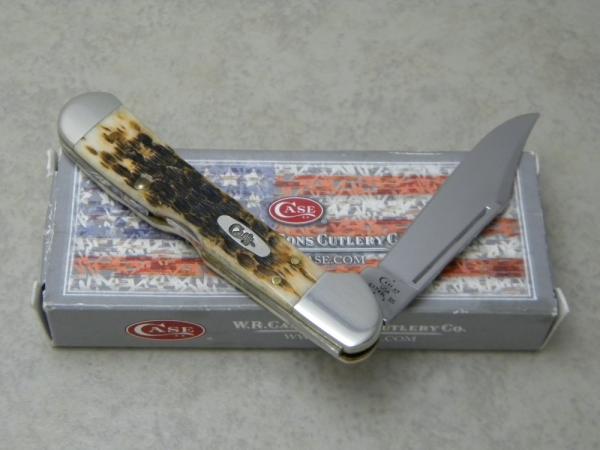 Case XX USA 2017 Amber Bone 61749L SS Mini Copperlock Knife in Box