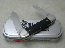 Case XX USA 1889-2014 Ebony 72131 SS Artisans Tour Canoe Knife in Tin Box