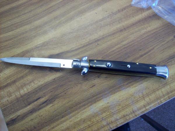 Renzo Beltrame 11" Stiletto Automatic Swivel Bolster Bayonet W/Buffalo Horn Handles Beauty!