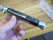 Renzo Beltrame 11" Stiletto Automatic Swivel Bolster Bayonet W/Buffalo Horn Handles Beauty!