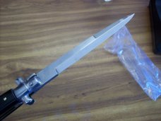 Renzo Beltrame 11" Stiletto Automatic Swivel Bolster Bayonet W/Buffalo Horn Handles Beauty!