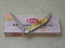 Case XX USA 2009 Burnt Bone Stag 6.510096 SS Tiny Toothpick Knife in Box