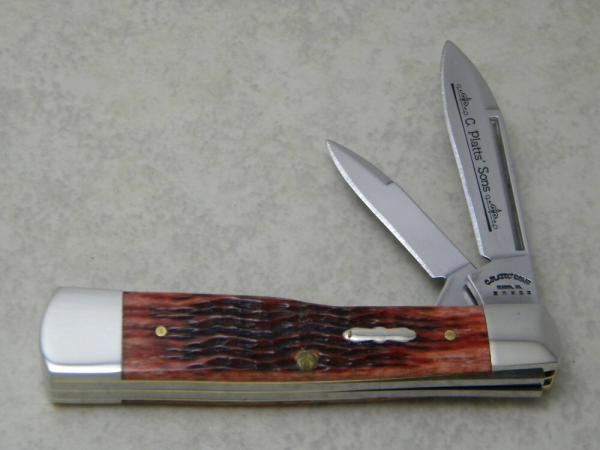 Case XX C. Platts' Sons USA 62130 Bone Gunstock Knife