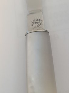 VINTAGE 1880-1890's LANDERS FRARY & CLARK QUILL PEN INK ERASER FIXED BLADE KNIFE