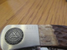 Gerber 1986 NKCA Brown Jigged Bone Folding Lock Back 