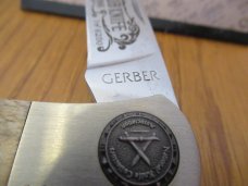 Gerber 1986 NKCA Brown Jigged Bone Folding Lock Back 
