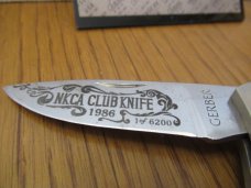 Gerber 1986 NKCA Brown Jigged Bone Folding Lock Back 