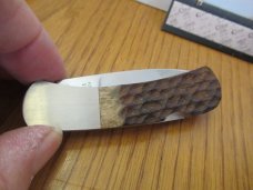 Gerber 1986 NKCA Brown Jigged Bone Folding Lock Back 