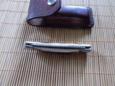 New Custom Lockback stag Uncle Henry Schrade LB5 USA Knife with orig. pouch.