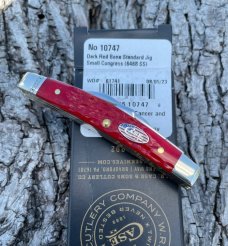 CASE XX ** 2023 SHOT SHOW SPECIAL DARK RED JIG BONE SMALL 4 BLADE CONGRESS