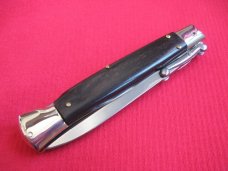 Italian Limited Edition EBONY Manual Open Swing Guard Stiletto Knife - A.G.A CAMPOLIN Italy