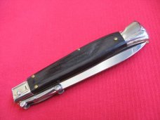 Italian Limited Edition EBONY Manual Open Swing Guard Stiletto Knife - A.G.A CAMPOLIN Italy