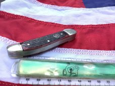 J A Henckels Copperhead Pocket Knife w/ Burgendy / Dark Red Handles + -NOS