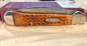 Case Pocket Worn XX Harvest Orange Bone Corn Cob Jig Copperlock