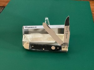 Boker Jigged Gray Bone Trapper New old stock
