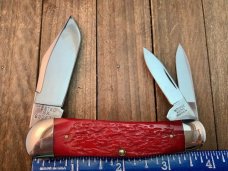 Case Classics Split Back Spring Whittler Red Banana Jigged Bone 1991 Model 63043 1/2